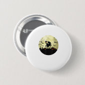 horse halloween headless horseman Pumpkin and moon 缶バッジ (正面&裏面)