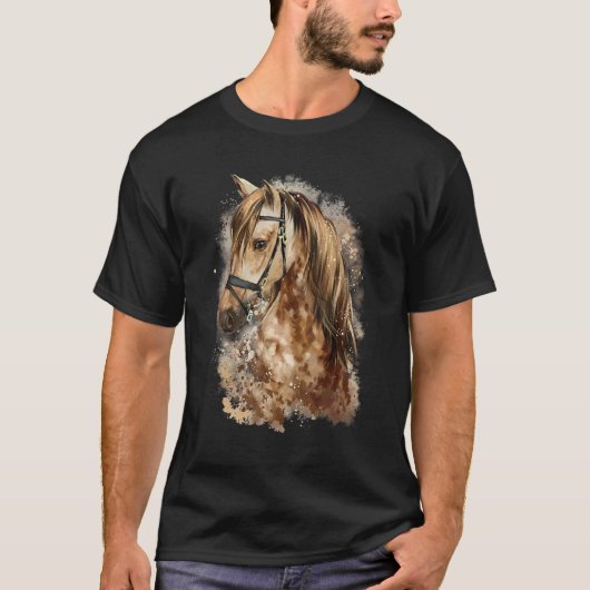 Horse Head for Horseback Riding Horse Equestrian Tシャツ (正面)