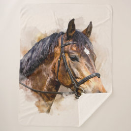 Horse Head Sherpa Blanket シェルパブランケット