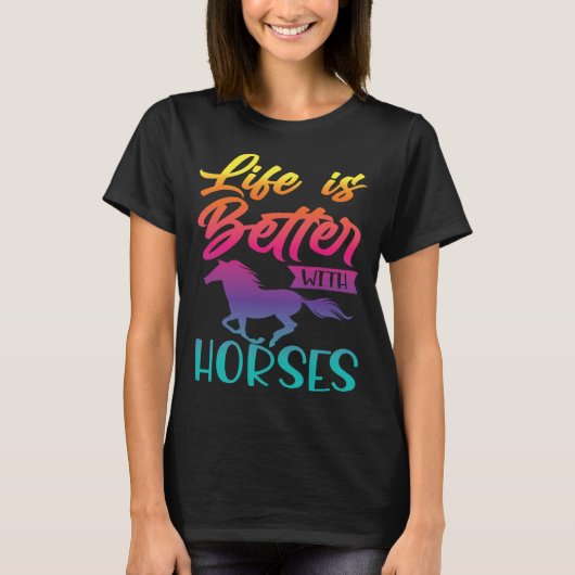 Horse & Horse  for Hobby Riders & Riding Tシャツ (正面)