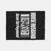 Horse Husband  フリースブランケット (正面(横))