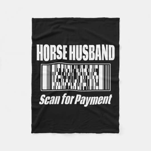 Horse Husband  フリースブランケット (正面)