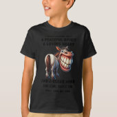 Horse I Have Decided With A Peaceful Srit A Loving Tシャツ (正面)