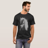 Horse illustration Gift for Horseback Riding Horse Tシャツ (正面フル)