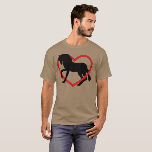 Horse in Heart funny Tシャツ (正面フル)