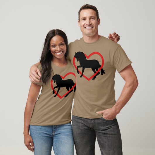 Horse in Heart funny Tシャツ (ユニセックス)