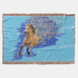 Horse in Motion 抽象デジタルアートスローブランケット スローブランケット