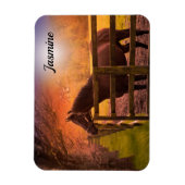 Horse in Paddock Personalized マグネット (縦)