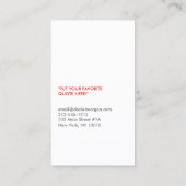 HORSE in REDビジネス・カード 名刺 (裏面)