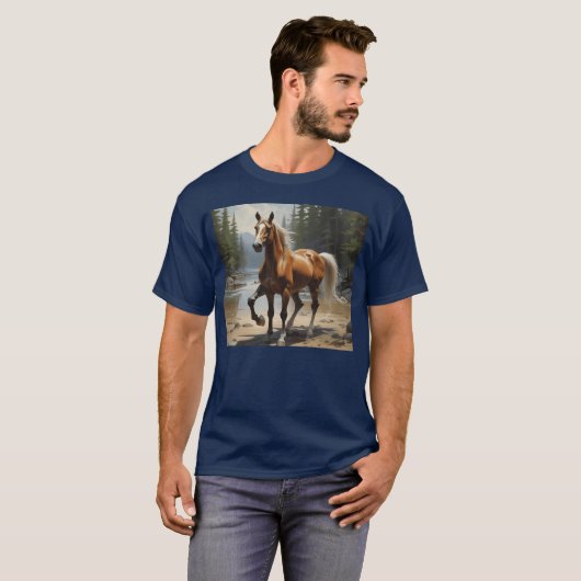 horse in wildlife funny tシャツ (正面フル)