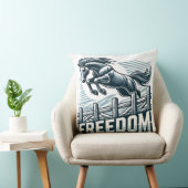 Horse Jumping Over the Freedom Wall クッション (椅子)