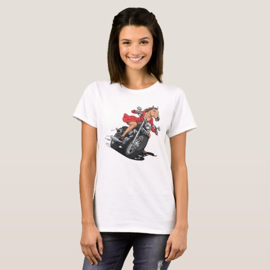 Horse Lady Motorcycle Tシャツ (正面フル)