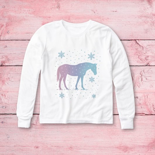 Horse Long Sleeve Shirt Girls– Winter Horse