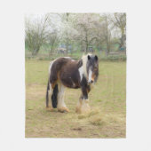 Horse love フリースブランケット (正面)