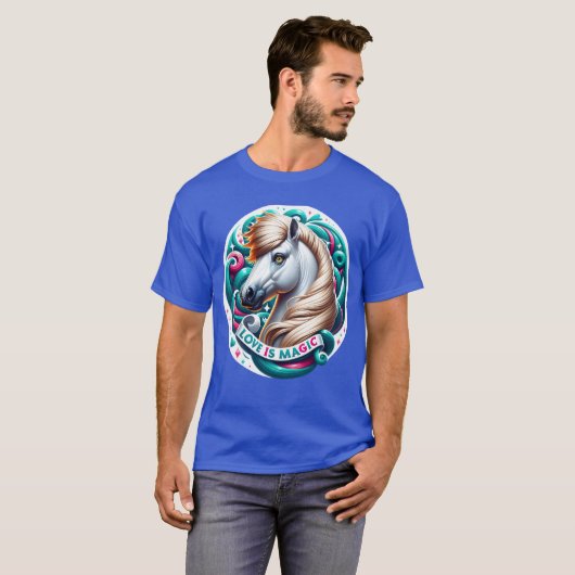 Horse Love Is Magic boy Tシャツ (正面フル)