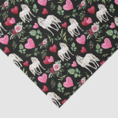 Horse Love Valentine's Tissue Paper in Black 薄葉紙 (詳細)
