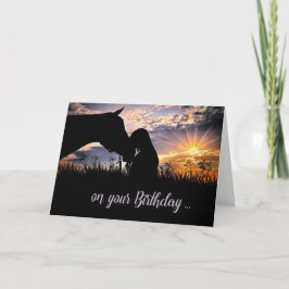 Horse Lover Birthday Tender Cowgirl Moment カード