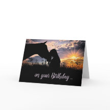 Horse Lover Birthday Tender Cowgirl Moment