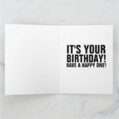 HORSE LOVER FUNNY BIRTHDAY GREETING CARD カード (内部)