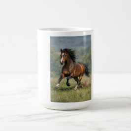 Horse Lover Gift Running Horse Coffee Mug  コーヒーマグカップ