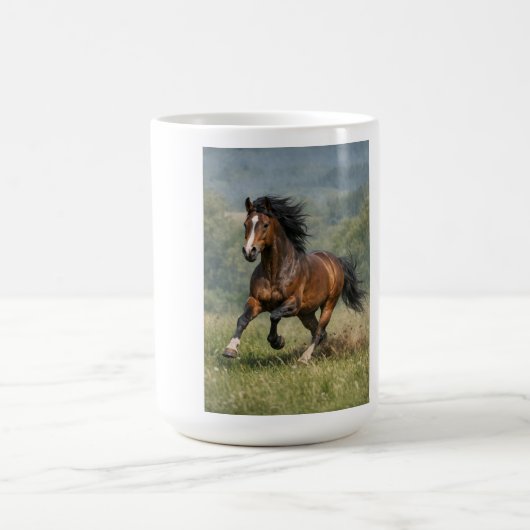 Horse Lover Gift Running Horse Coffee Mug  コーヒーマグカップ (中央)