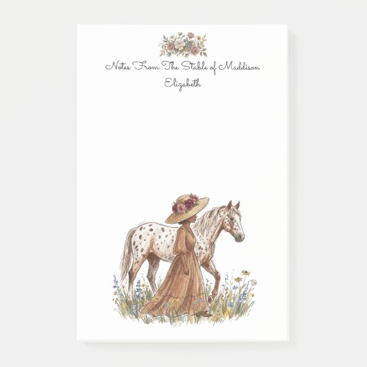 Horse Lover Gift Stationery ポストイット (正面)
