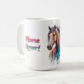 Horse Lover Horse Mom Equestrian Mug コーヒーマグカップ (正面左)