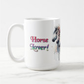 Horse Lover Horse Mom Equestrian Mug コーヒーマグカップ (左)