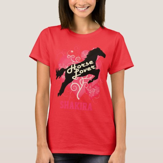 Horse Lover Personalized Shakira Customized Shirt Tシャツ (正面)