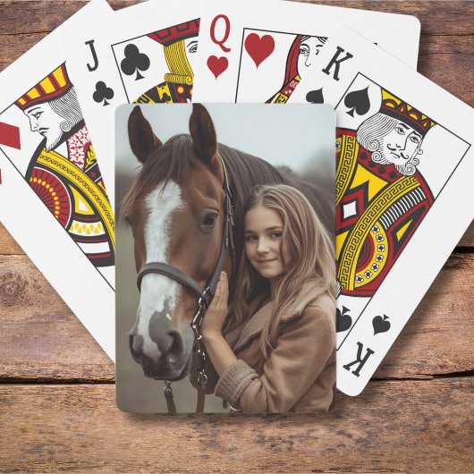 Horse Lover Photo Playing Cards Stocking Stuffer  トランプ