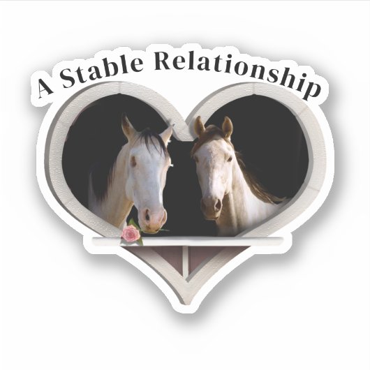 Horse Lovers Valentine's Day シール (正面)