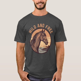 Horse Lovers Wild and Free boy Tシャツ