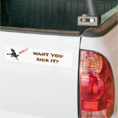 horse loves? to KICK IT! バンパーステッカー (トラック上)