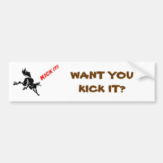 horse loves? to KICK IT! バンパーステッカー