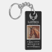 Horse Memorial – 愛する記憶の写真 キーホルダー (正面左)