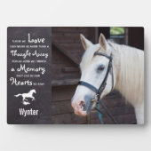 Horse Memorial Keepsake -悔やみや弔慰馬写真 フォトプラーク (正面)