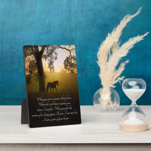 Horse Memorial with Spiritual Poem フォトプラーク (側面)