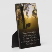 Horse Memorial with Spiritual Poem フォトプラーク (側面)