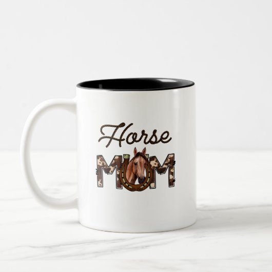 Horse Mom ツートーンマグカップ (左)