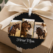 Horse Mom 誕生記念スクリプト ブラック 3 枚写真