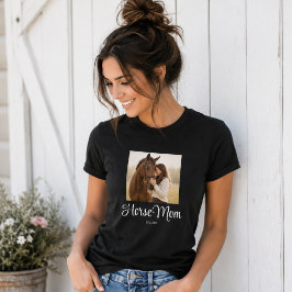 Horse Mom Established 文字フォト Tシャツ