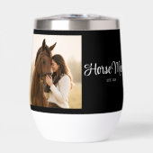 Horse Mom Established 文字入れ ブラックフォト (正面)
