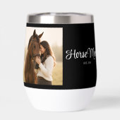 Horse Mom Established 文字入れ ブラックフォト (背面)