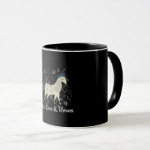 Horse Mug – Run Free, Live Wild Design マグカップ (正面右)