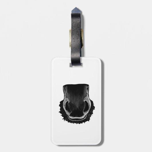 Horse Muzzle Luggage Tag ラゲッジタグ (裏面縦)