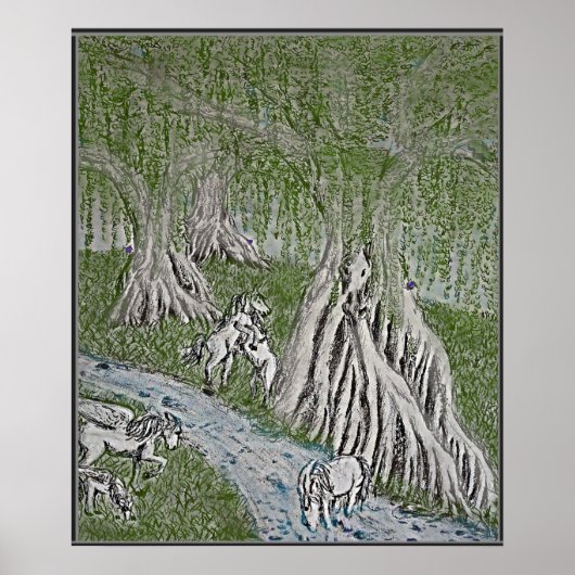 Horse Myth Colored Print, Poster ポスター (正面)