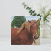 Horse Note Card | Elegant Equestrian Greeting Card (スタンド正面)