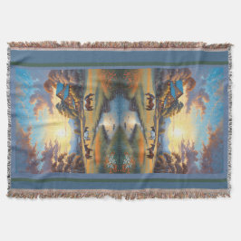 Horse on Farm Wildflower Meadow スローブランケット