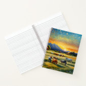 Horse on Farm Wildflower Meadow ノートブック (内部)