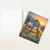 Horse on Farm Wildflower Meadow プランナー手帳 (ディスプレー)